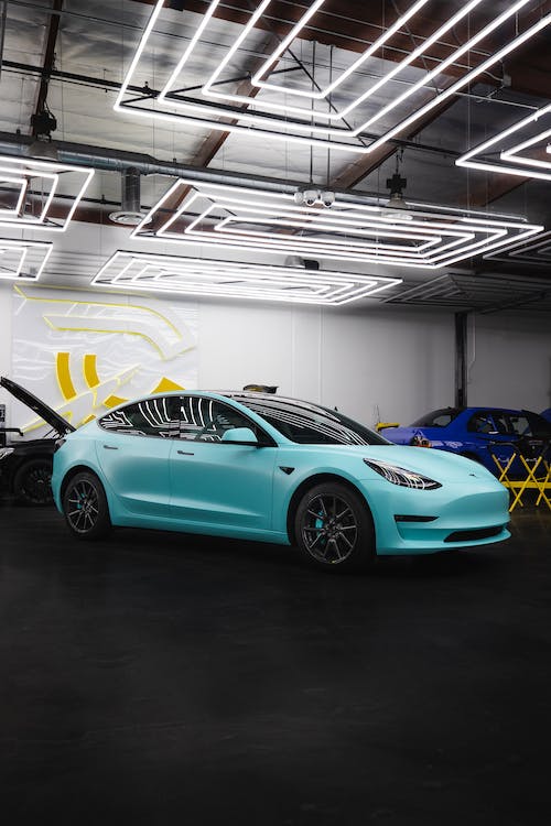 blue tesla