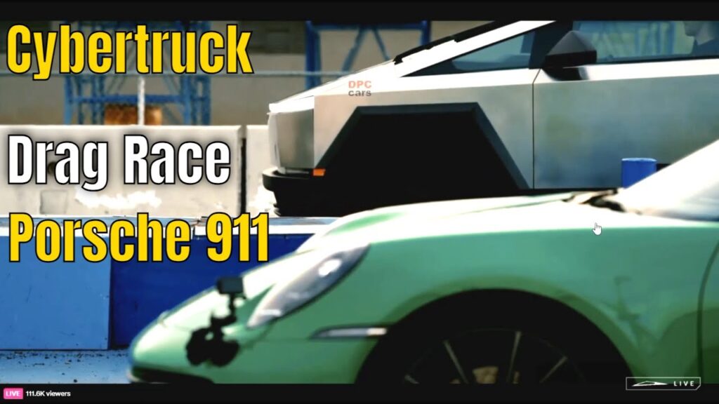 Tesla Cybertruck Outperforms Porsche 911 in Drag Race with a Twist