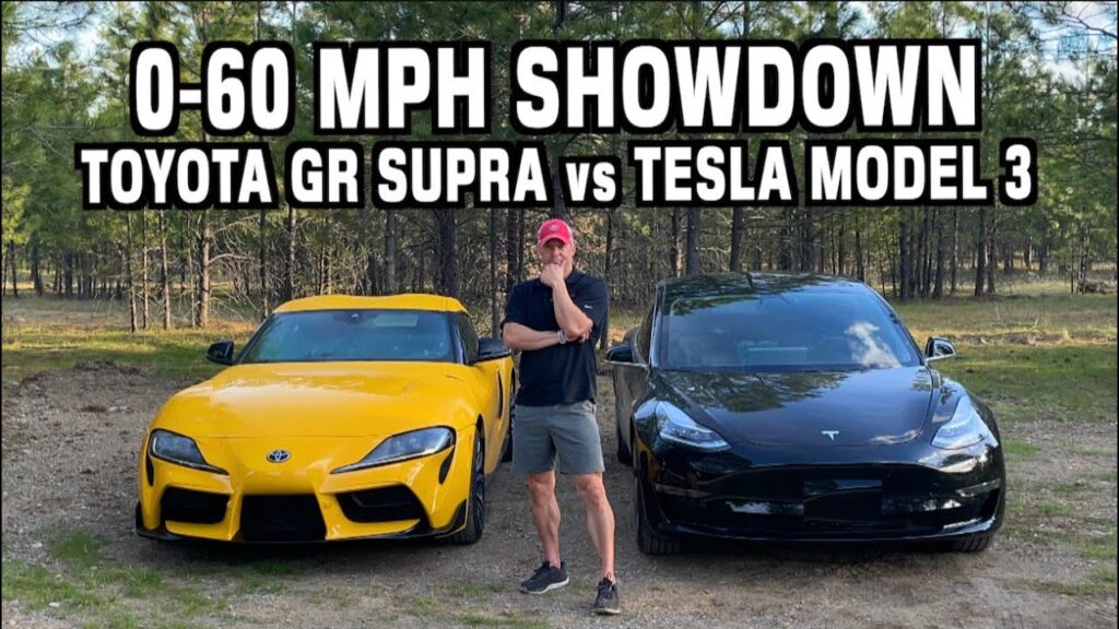 Toyota GR Supra and Tesla Model 3: Head-to-Head Race
