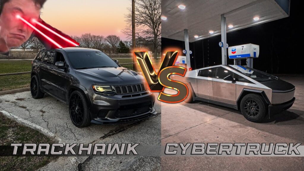 Trackhawk vs The Worlds Slowest Cybertruck: A Power Showdown