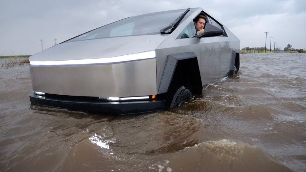 Tesla Cybertrucks Ability to Drive in Deep Water Tested in Wade Mode