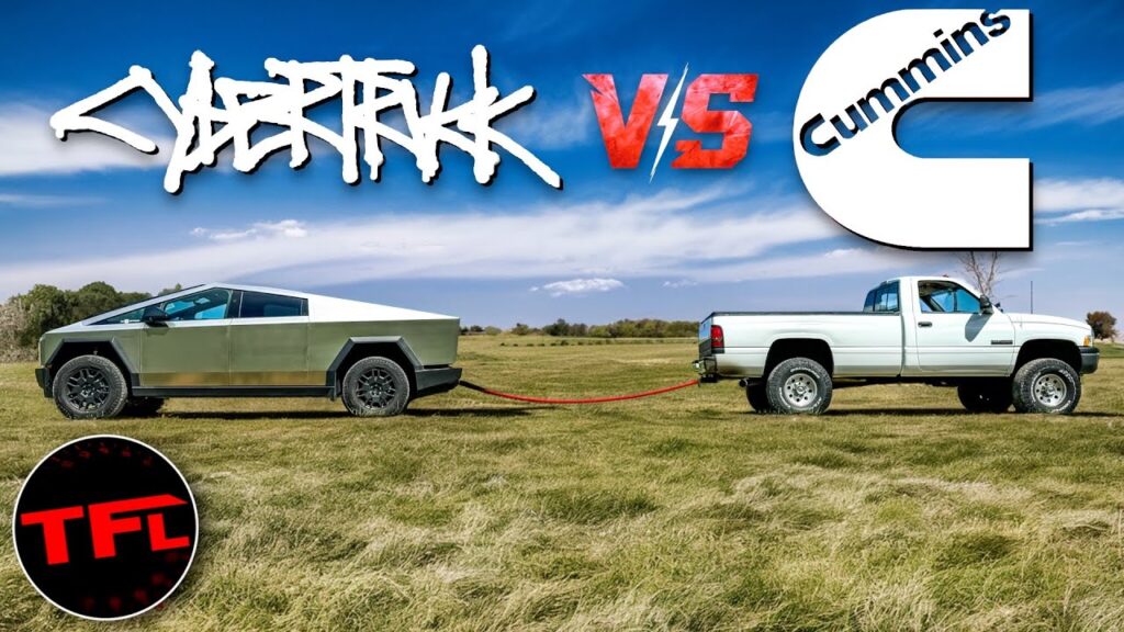 Tesla Cybertruck vs Classic Ram Cummins: Tug of War and Off-Road Comparison