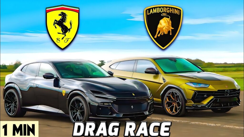 DRAG RACE: Ferrari purosangue vs Lamborghini urus. the ultimate SUV drag 😍