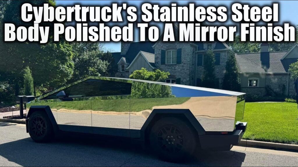 Tesla Cybertrucks Stainless Steel Body Polished To A Mirror Finish