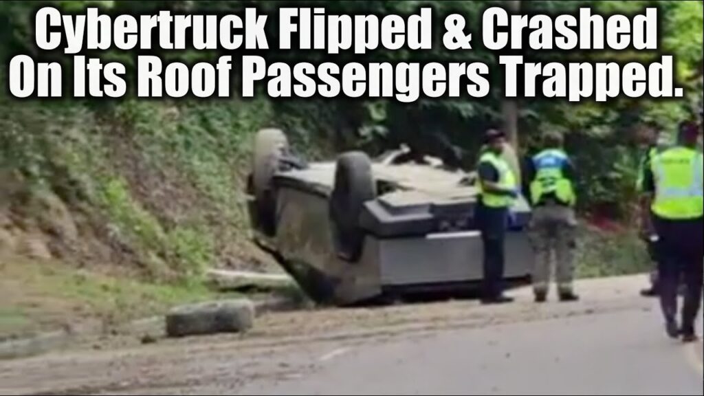 Tesla Cybertruck Flipped Over in Mississippi Crash