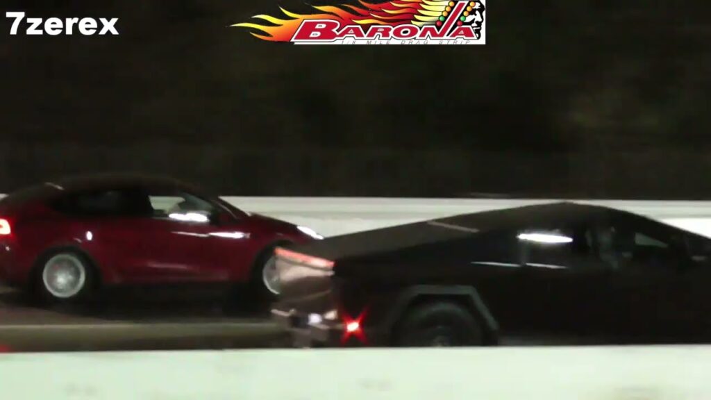 Tesla Cybertruck vs Model Y Drag Race at Barona Dragstrip