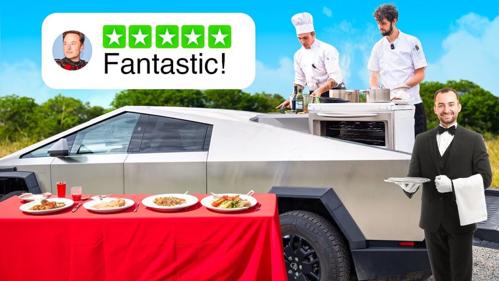 Innovation on Wheels: A Futuristic Dining Concept with CyberTruck