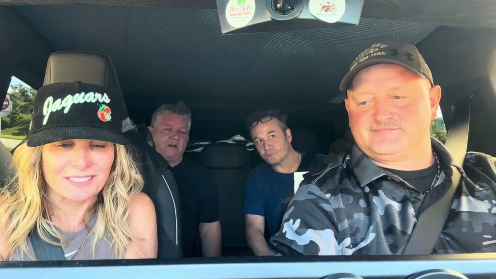 Roger Waldman gives the first ride in Tesla Cyber Truck to 4 EV Virgins