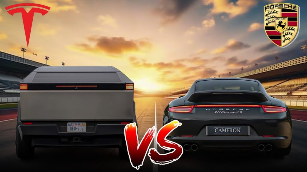 New Tesla Cybertruck vs Luxurious Porsche 911: Clash of Innovation and Tradition