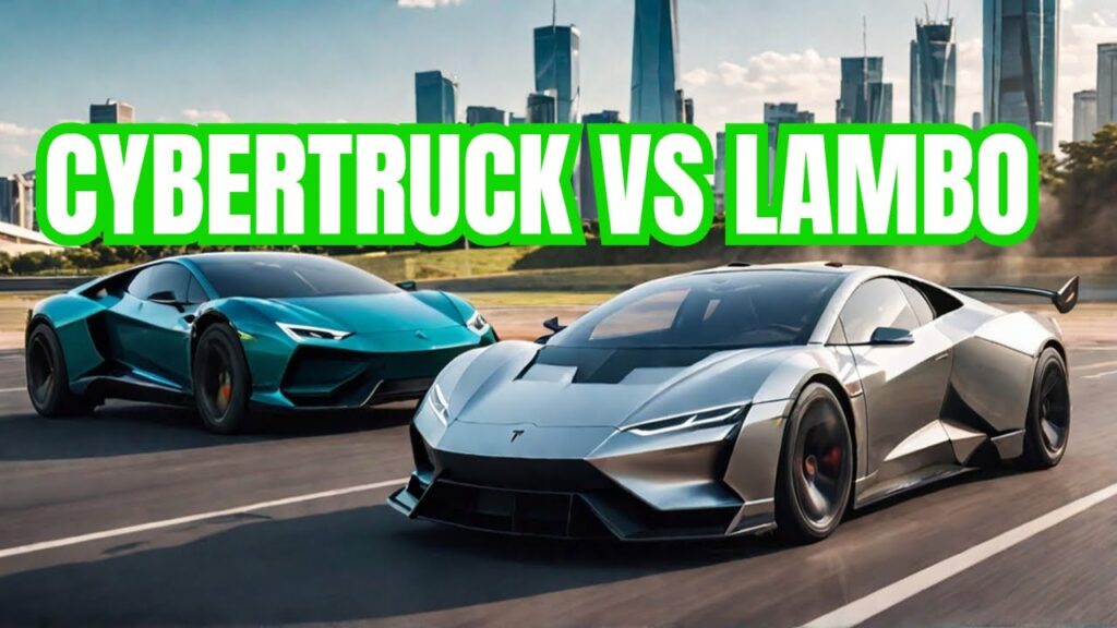 Matchup between Tesla Cybertruck and Lamborghini Urus in Austin, Texas